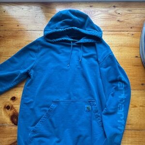 Carhartt Blue Hooded Pullover Sweatshirt